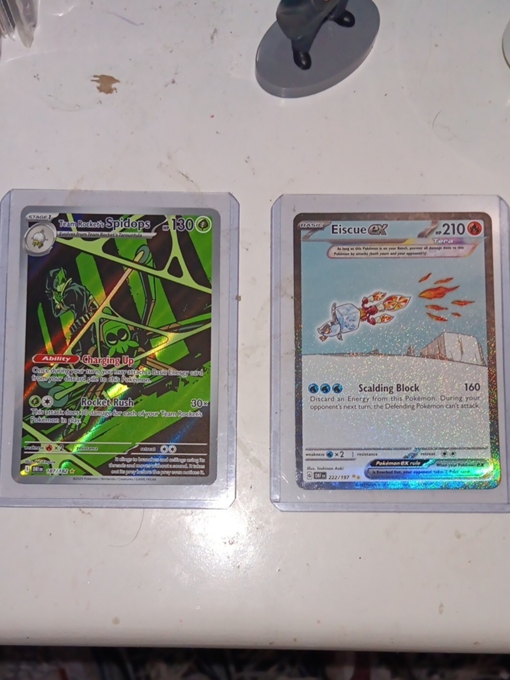 Pokémon TCG Spidops & Eiscue EX Holographic Card Duo - Green & Light Blue